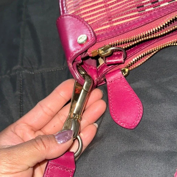 Stylish Pink and Tan Women's Bag - Picture 11 of 13